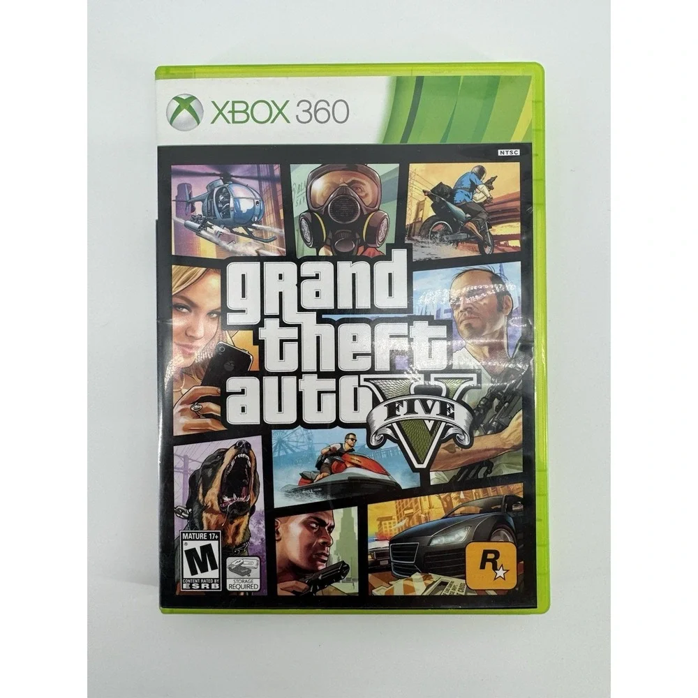 Grand Theft Auto V GTA 5 Xbox 360‎ Rockstar Games With Manual and Map CIB